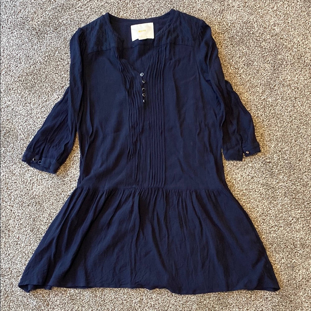 Maeve Blue Peplum XS Tunic Dress